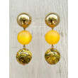 BETYNA perles jaune/ocre - Francine BRAMLI Paris
