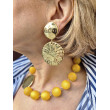 Collier DYLAN perles jaunes  & doré - Francine BRAMLI Paris