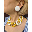 Collier KENNY Maillons Jaune, blanc & doré - Francine BRAMLI Paris