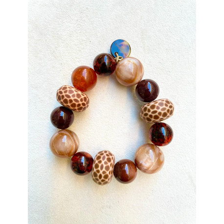 Bracelet GALAXY Marron - Francine BRAMLI Paris