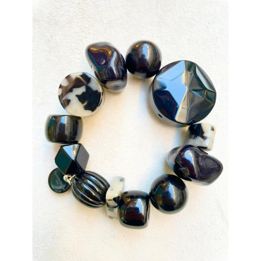 Bracelet GALAXY Noir - Francine BRAMLI Paris