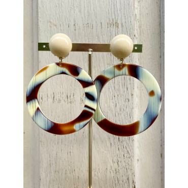 CECILIA créole corne marron - Francine BRAMLI Paris