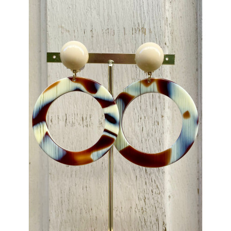 CECILIA créole corne marron - Francine BRAMLI Paris