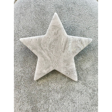 Broche ÉTOILE gris & blanc - Francine BRAMLI Paris