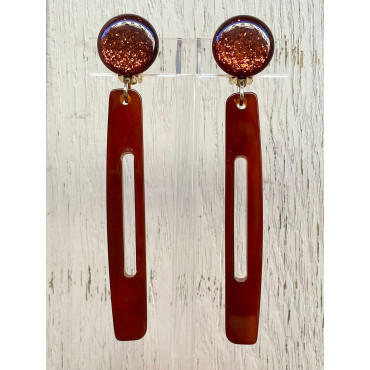 BLOSSOM marron & pailleté - Francine BRAMLI Paris