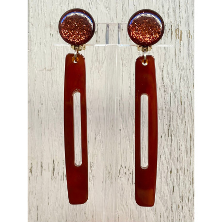 BLOSSOM marron & pailleté - Francine BRAMLI Paris