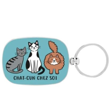 Porte-Clés CHAT-CUN CHEZ SOI - DLP