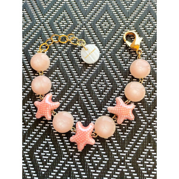 Bracelet PAPILLON étoile rose - Francine BRAMLI Paris