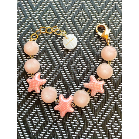 Bracelet PAPILLON étoile rose - Francine BRAMLI Paris