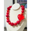 Collier COEUR rouge - Francine BRAMLI Paris