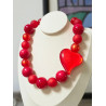 Collier COEUR rouge - Francine BRAMLI Paris