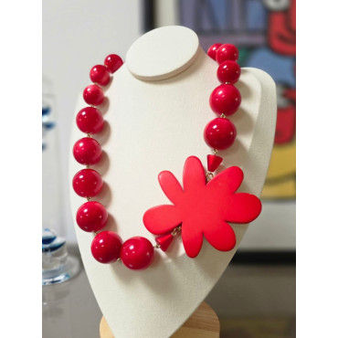 Collier FLAVIO rouge - Francine BRAMLI Paris