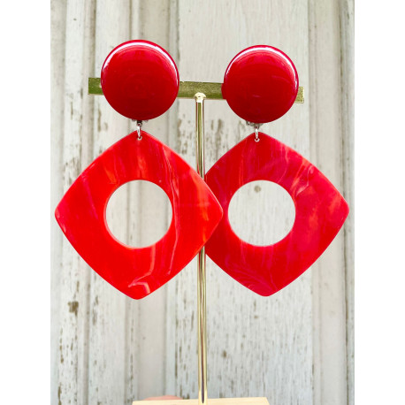 ANTONINE Rouge marbré - Francine BRAMLI Paris