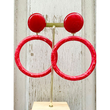 L'EPOUSTOUFLANTE Rouge marbré - Francine BRAMLI Paris