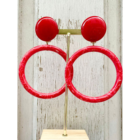 L'EPOUSTOUFLANTE Rouge marbré - Francine BRAMLI Paris