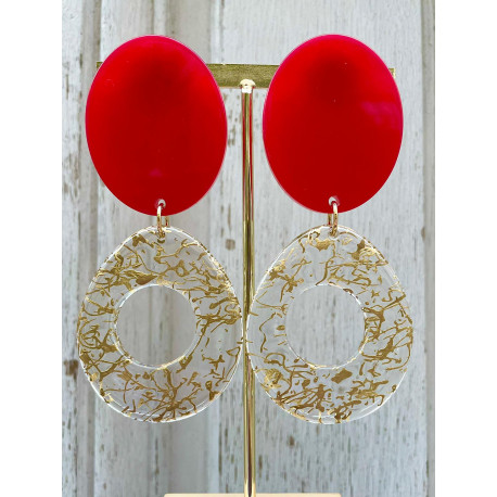 ROXANA Rouge Filet Doré - Francine BRAMLI Paris