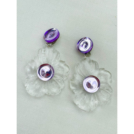 FLEUR Transparent violet - Francine BRAMLI Paris