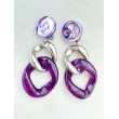 KEREN Maillons Violet argent - Francine BRAMLI Paris
