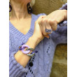 Bracelet ALESSIA Maillons argent/mauve - FRANCINE BRAMLI PARIS