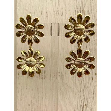 MARGUERITE Dble PM doré OP - Francine BRAMLI Paris