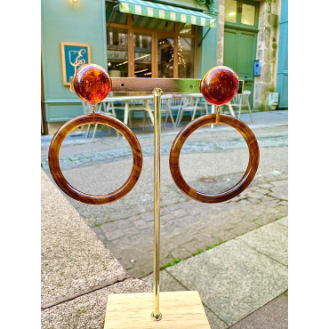 MILA Créoles marron - Francine BRAMLI Paris