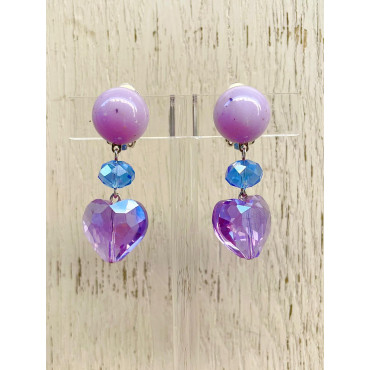 SUZANNA Mauve Lilas coeur cristal - Francine BRAMLI Paris