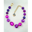 Collier OCTAVE Fuchsia Violet Prune - Francine BRAMLI Paris