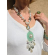 Collier PABLO Vert d'eau/nacré - Francine BRAMLI Paris
