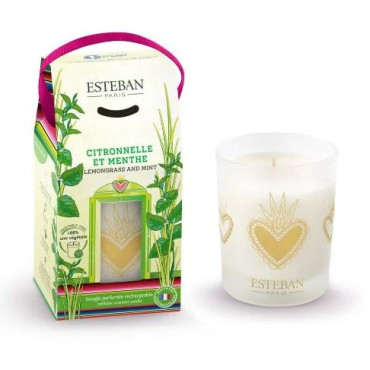 Bougie CITRONNELLE & MENTHE 180g - ESTEBAN