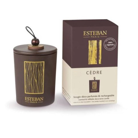 Bougie Décorative CÈDRE 180g - ESTEBAN