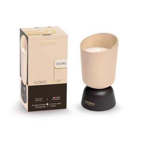 Bougie CÈDRE Rechargeable 220g - ESTEBAN