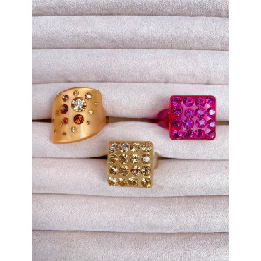 BAGUE Strass Taille 58 - Francine BRAMLI Paris