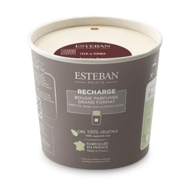 Recharge Bougie TECK & TONKA 450g - ESTEBAN