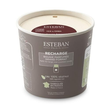 Recharge Bougie TECK & TONKA 450g - ESTEBAN