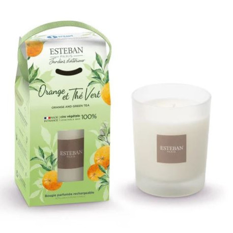 Bougie ORANGE & THÉ VERT 180g - ESTEBAN