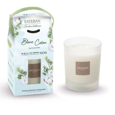 Bougie BLANC COTON 180g - ESTEBAN