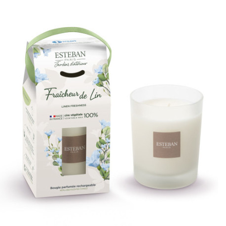 Bougie FRAICHEUR DE LIN 180g - ESTEBAN