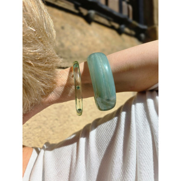 Bracelet MOON vert - Francine BRAMLI Paris