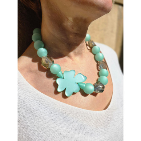 Collier FLAVIO Vert - Francine BRAMLI Paris