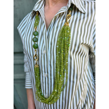 Collier IMPERIAL Vert clair - Francine BRAMLI Paris