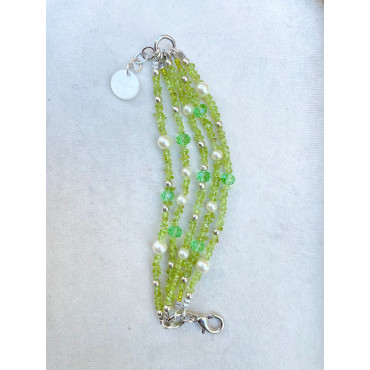 Bracelet SANDRO Vert clair & nacré - Francine BRAMLI Paris