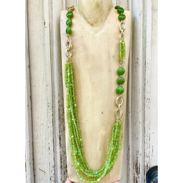 Collier IMPERIAL Vert clair - Francine BRAMLI Paris