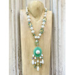 Collier PABLO Vert d'eau/nacré - Francine BRAMLI Paris