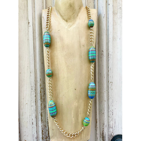 Collier OSCAR multico - Francine BRAMLI Paris