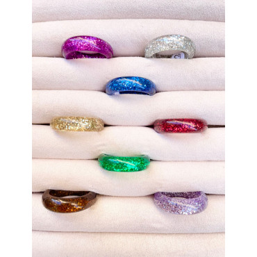 BAGUE Pailleté Taille 59 - Francine BRAMLI Paris