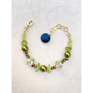 Bracelet SWANN Vert - Francine BRAMLI Paris