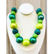 Collier ROXY perles camaïeu vert - Francine BRAMLI Paris
