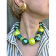 Collier ROXY perles camaïeu vert - Francine BRAMLI Paris