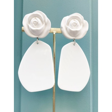 CALIE Lg Fleur Blanche - Francine BRAMLI Paris