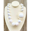 Collier LILAS Blanc - Francine BRAMLI Paris